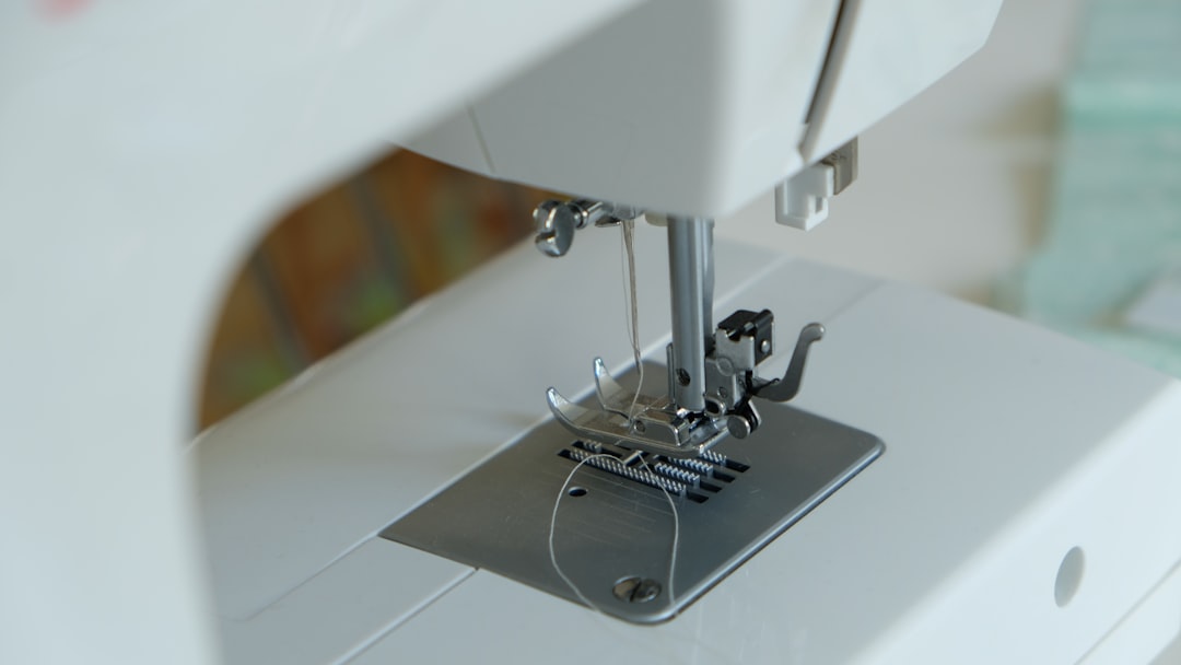 Saddle stitch in progress showing technique